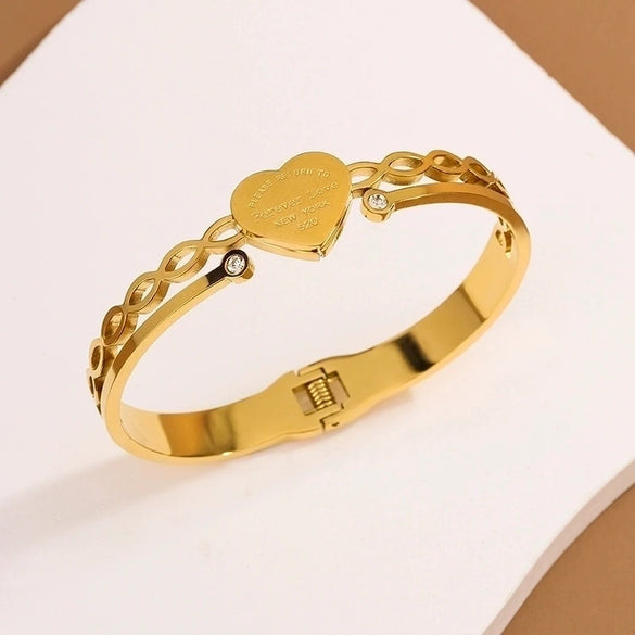 Titanium Steel Diamond Bracelet For Female Fashion Simple With Polishing