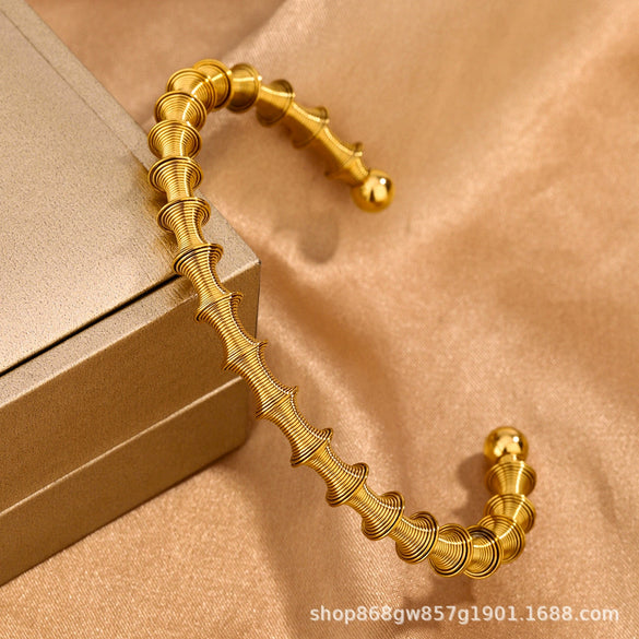 Titanium Steel Diamond Bracelet For Female Fashion Simple With Polishing