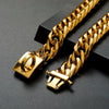 Titanium Steel Dog Chain Metal Collar Antibite Sixsided Grinding Polishing Vacuum Plating