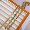 Titanium Steel Double Layer Inlaid Zirconium U Shaped Clavicle Chain With Cuban Chain Stitching Zir Pendant Electroplated Retro Fashion Accessory