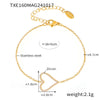 316L Stainless Steel Double Layer Love Inlaid Zircon Clavicle Necklace Bracelet Pvd Gold Plated Niche Style
