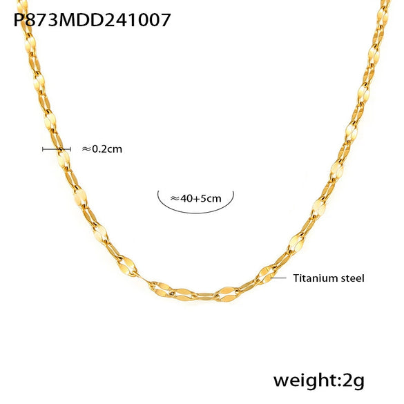 316L Stainless Steel Double Layer Love Inlaid Zircon Clavicle Necklace Bracelet Pvd Gold Plated Niche Style