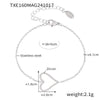 316L Stainless Steel Double Layer Love Inlaid Zircon Clavicle Necklace Bracelet Pvd Gold Plated Niche Style