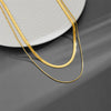 Titanium Steel Double Layer Overlapping Necklace Geometric Cartoon Style Vacuum Electroplated In Furnace