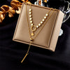 Titanium Steel Double Layer Stacked Tassel Pendant Necklace With Circle Star Shapes Electroplated