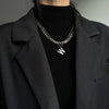 Titanium Steel Doublelayer Hiphop Unisex Clavicle Chain With Geometric Design And Electroplating Treatment Snake Bone Chain