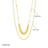 Titanium Steel Doublelayer Irregular Chain Geometric Pattern Heavy Metal Punk Women's Necklace With Electroplating