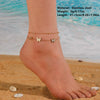 Titanium Steel Doublelayer Threebutterfly Inlaid Bead Women's Anklet