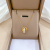 Titanium Steel Doublering Fulldiamond Necklace With Geometric Pattern And Electroplating For Unisex Cartoon Style