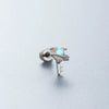 Titanium Steel Drop Shape Heart Pattern Inlaid Zircon Women's Earrings