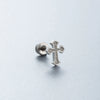 Titanium Steel Drop Shape Heart Pattern Inlaid Zircon Women's Earrings