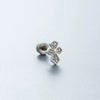 Titanium Steel Drop Shape Heart Pattern Inlaid Zircon Women's Earrings