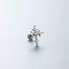Titanium Steel Drop Shape Heart Pattern Inlaid Zircon Women's Earrings
