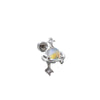 Titanium Steel Drop Shape Heart Pattern Inlaid Zircon Women's Earrings