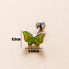 Titanium Steel Ear Nail With Insect Pattern And Dripping Glue Process For Women