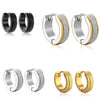 Titanium Steel Ear Ring Fashion Frosted Geometric Electroplating Unisex And Women's Ear Accessories