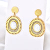 Titanium Steel Earrings Colorpreserving Plated 18K Gold With Cartoon Character Geometric Animal Zodiac Patterns