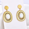 Titanium Steel Earrings Colorpreserving Plated 18K Gold With Cartoon Character Geometric Animal Zodiac Patterns