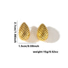 Titanium Steel Earrings Geometric Heart Shape Leaves Wave Point Water Drops Electroplating Design