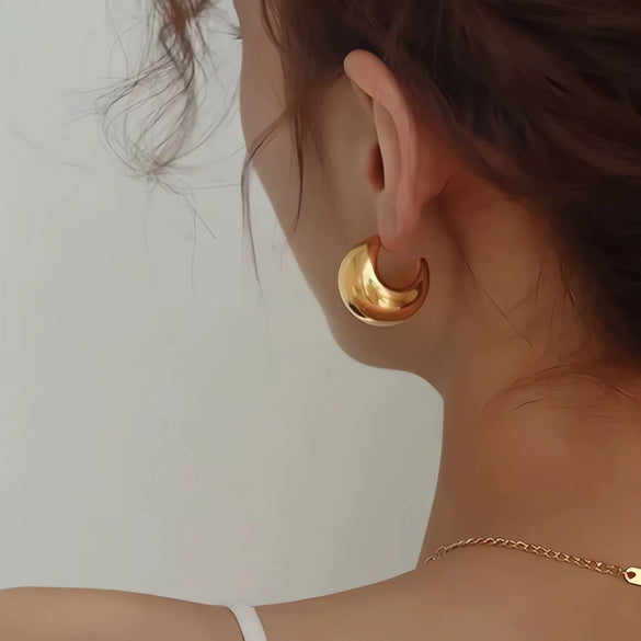 Titanium Steel Earrings 18K Goldplated Ins Style Electroplated