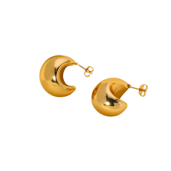 Titanium Steel Earrings 18K Goldplated Ins Style Electroplated