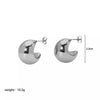 Titanium Steel Earrings 18K Goldplated Ins Style Electroplated