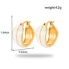 Titanium Steel Earrings Lovely Round Square Heart Shape Geometric Style Electroplated