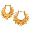 316L Stainless Steel Earrings With Crown And Geometric Design Hip Hop Style Electroplated