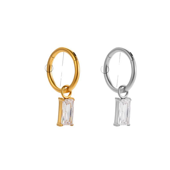 Titanium Steel Earrings With Star Shape Heart Shape Bow Pattern Electroplating Style