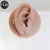 Titanium Steel Earrings With Star Shape Heart Shape Bow Pattern Electroplating Style