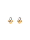 Titanium Steel Electroplated Fivepointed Star And Oval Ear Buckle Earrings High Colorretaining Lucky Star Design 18K Gold Plated Popular Style Unisex