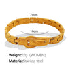 316L Stainless Steel Electroplated Geometric Style Unisex Fashion Retro Allmatch Nonfading Bracelet