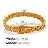 316L Stainless Steel Electroplated Geometric Style Unisex Fashion Retro Allmatch Nonfading Bracelet