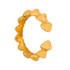 316L Stainless Steel Electroplated Gold Heart Shaped Fashion Personality Women's Ring