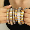 316L Stainless Steel Electroplated Ins Style Geometric Diamond Bracelet For Women