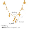 316L Stainless Steel Electroplated 18K Gold Bamboo Conch Sea Star Shell Women's Clavicle Chain Jewelry