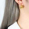 Titanium Steel Electroplated 18K Gold Retro Geometric U Shaped Women's Earrings