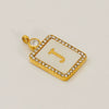 Titanium Steel Electroplated Letter Hanging Ring Pendant Accessories