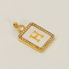Titanium Steel Electroplated Letter Hanging Ring Pendant Accessories