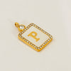 Titanium Steel Electroplated Letter Hanging Ring Pendant Accessories