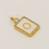 Titanium Steel Electroplated Letter Hanging Ring Pendant Accessories