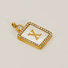 Titanium Steel Electroplated Letter Hanging Ring Pendant Accessories