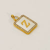 Titanium Steel Electroplated Letter Hanging Ring Pendant Accessories