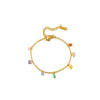 Titanium Steel Electroplated Rainbow Rhinestone Women's Fashion Simple Bracelet
