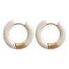 Titanium Steel Electroplated Ushaped Earrings For Women Retro Drop Glaze Dark Green Blue Wine Red
