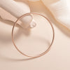 Titanium Steel Electroplated Women's Linear Closed Bracelet