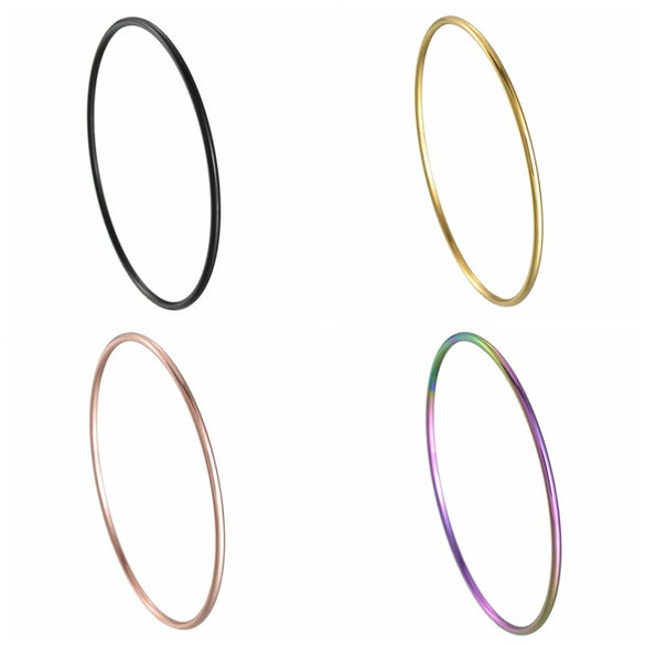 Titanium Steel Electroplated Women's Linear Closed Bracelet