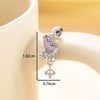Titanium Steel Electroplating Butterfly Pendant Earrings For Girls
