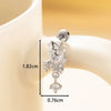 Titanium Steel Electroplating Butterfly Pendant Earrings For Girls