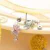 Titanium Steel Electroplating Butterfly Pendant Earrings For Girls